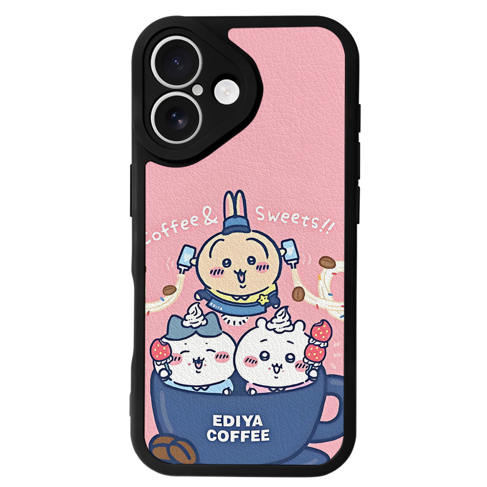（画像用） ちいかわ Chii-kawa 【iPhone 16シリーズ対応】シリコンスマホケース（レザー調） 材質：シリコン
